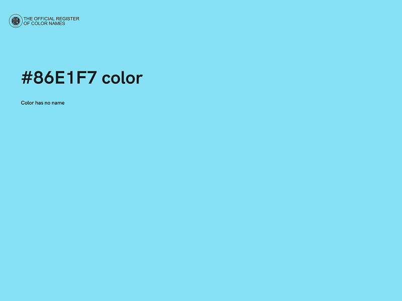 #86E1F7 color image