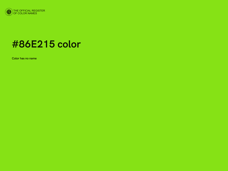 #86E215 color image