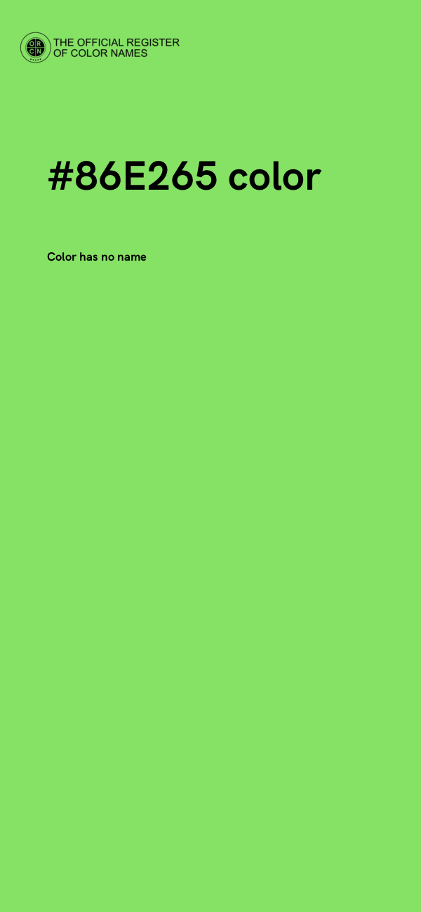 #86E265 color image