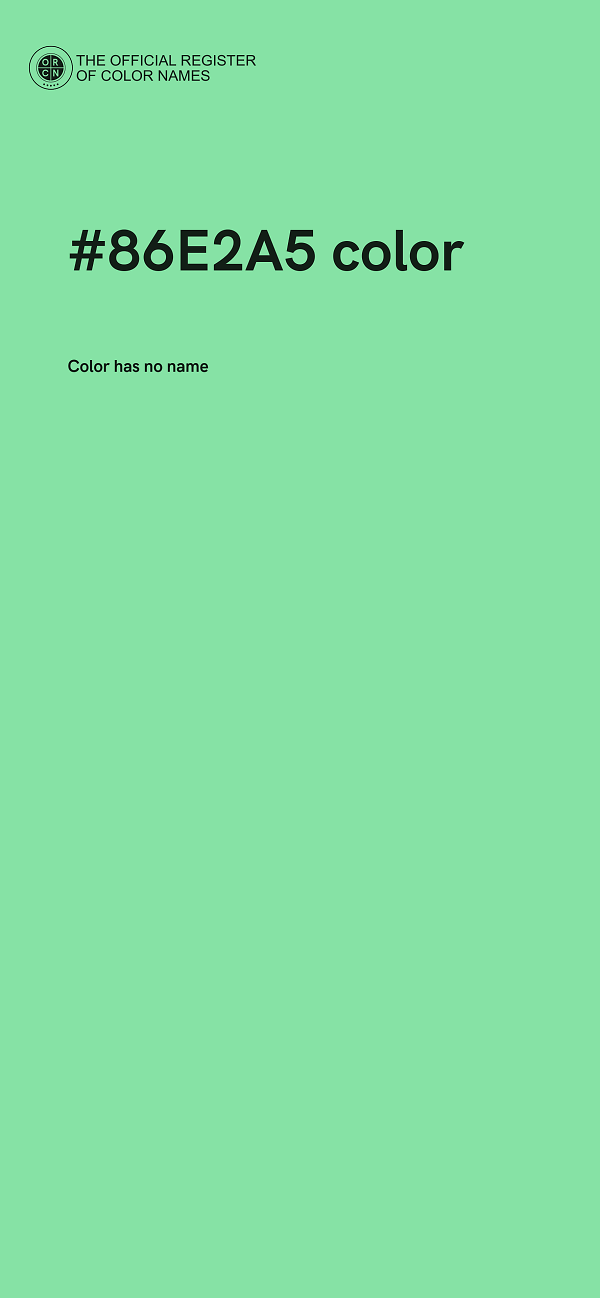 #86E2A5 color image