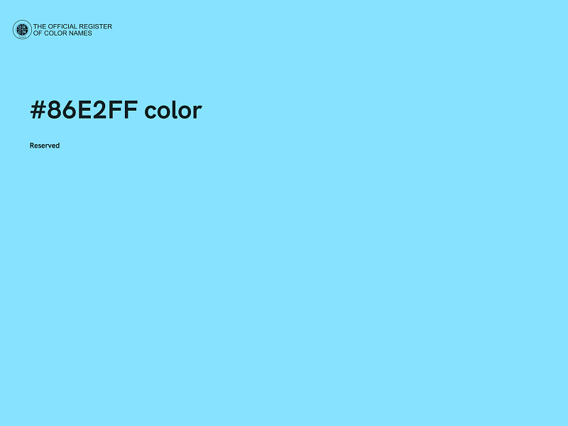#86E2FF color image