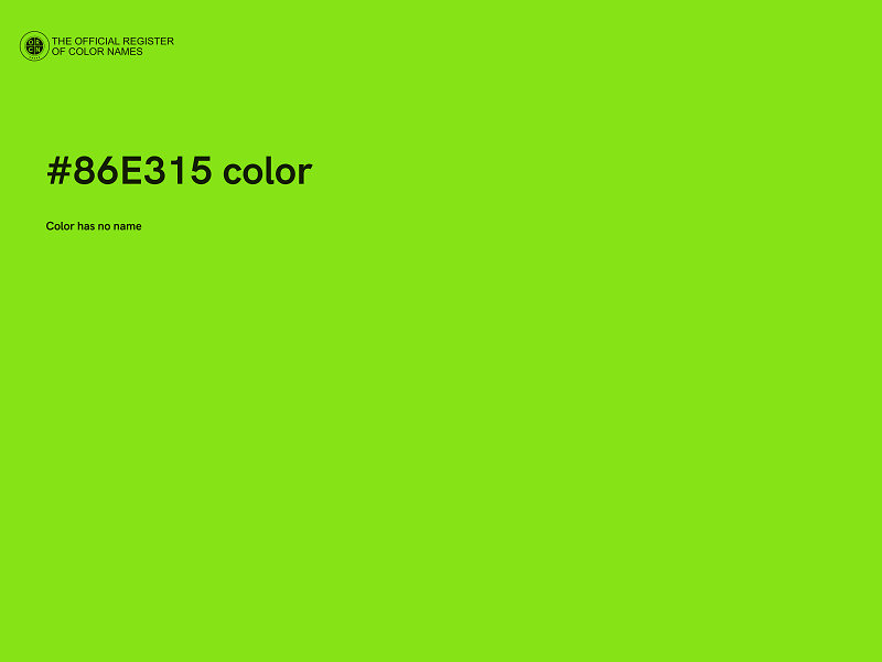 #86E315 color image
