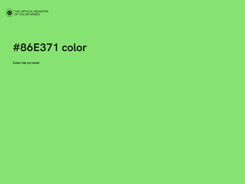 #86E371 color image