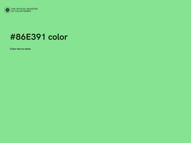 #86E391 color image