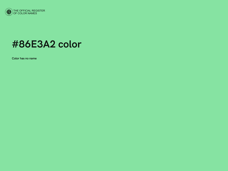 #86E3A2 color image