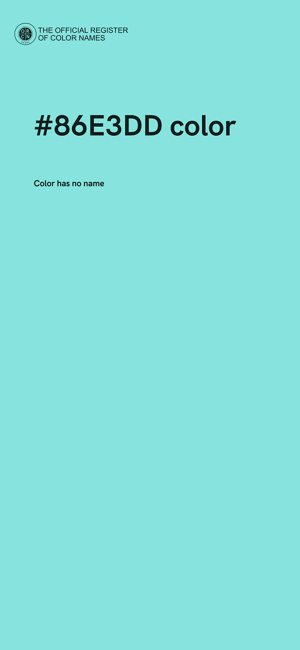 #86E3DD color image