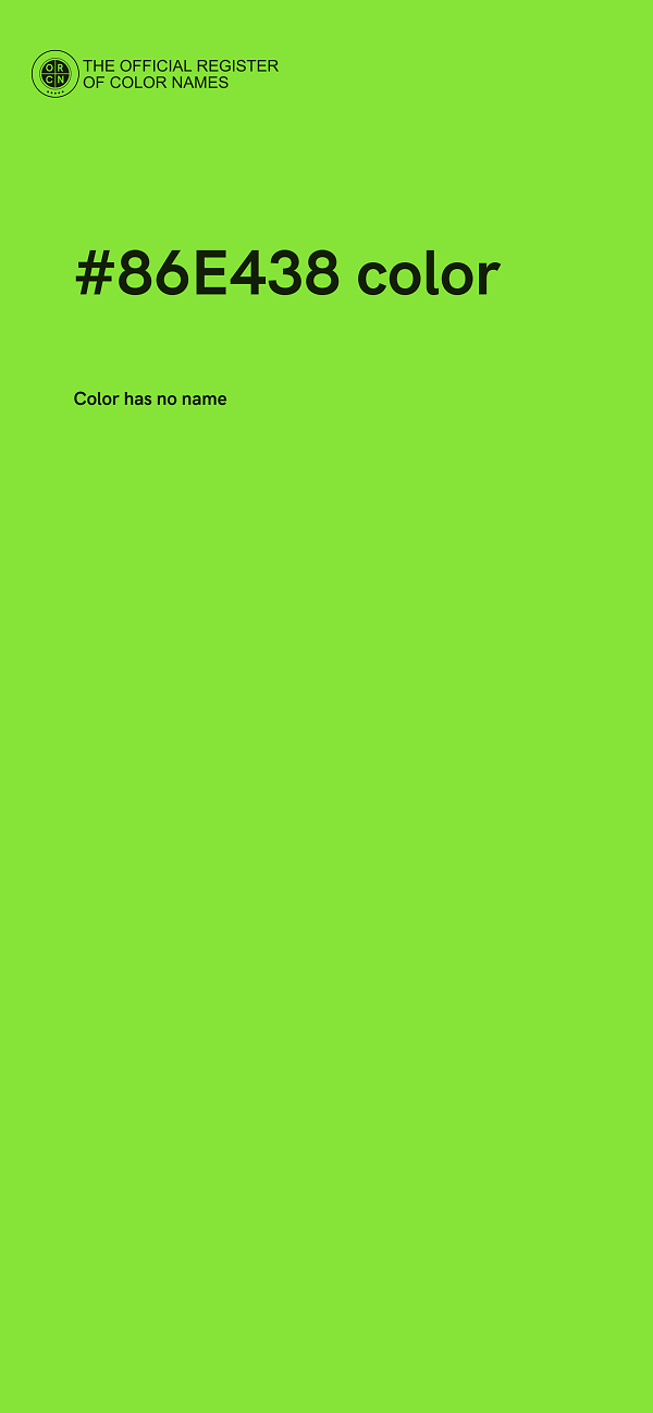 #86E438 color image