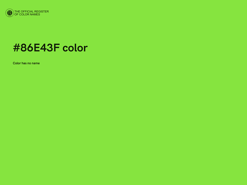 #86E43F color image