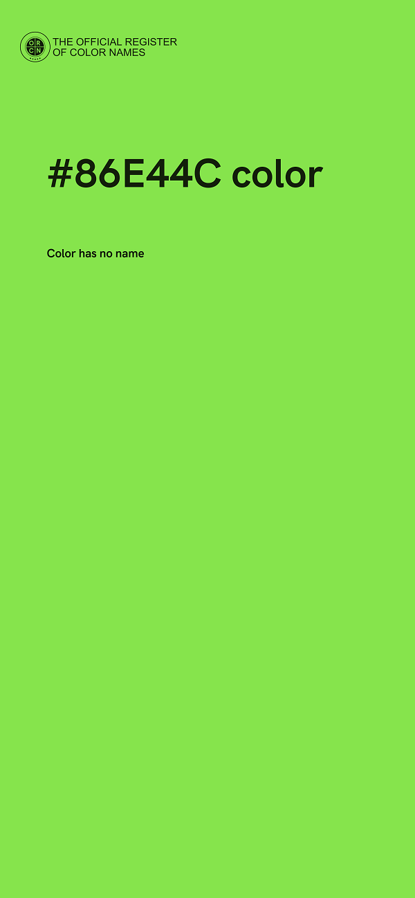 #86E44C color image