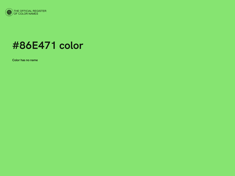 #86E471 color image