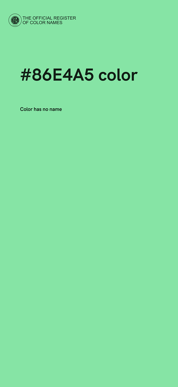 #86E4A5 color image