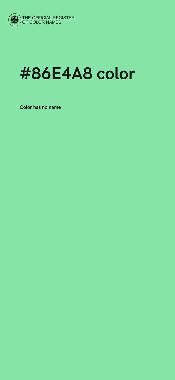 #86E4A8 color image
