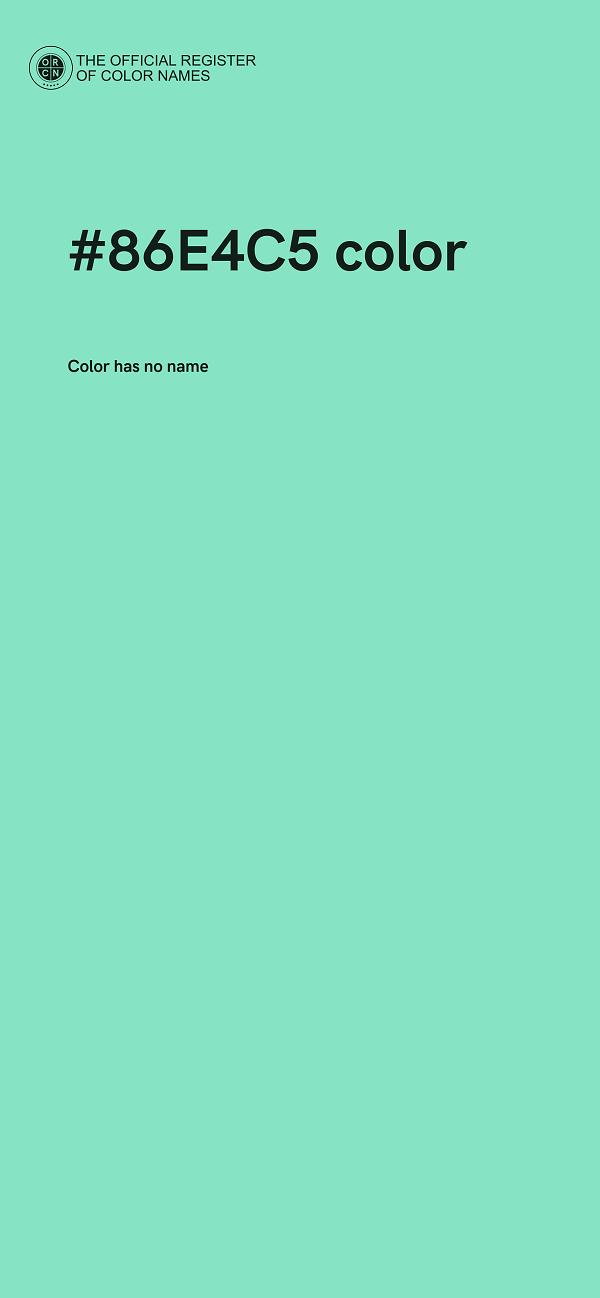 #86E4C5 color image