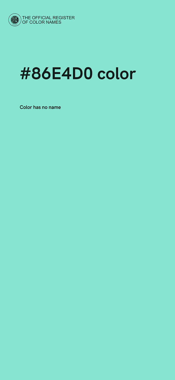 #86E4D0 color image