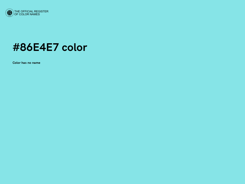 #86E4E7 color image