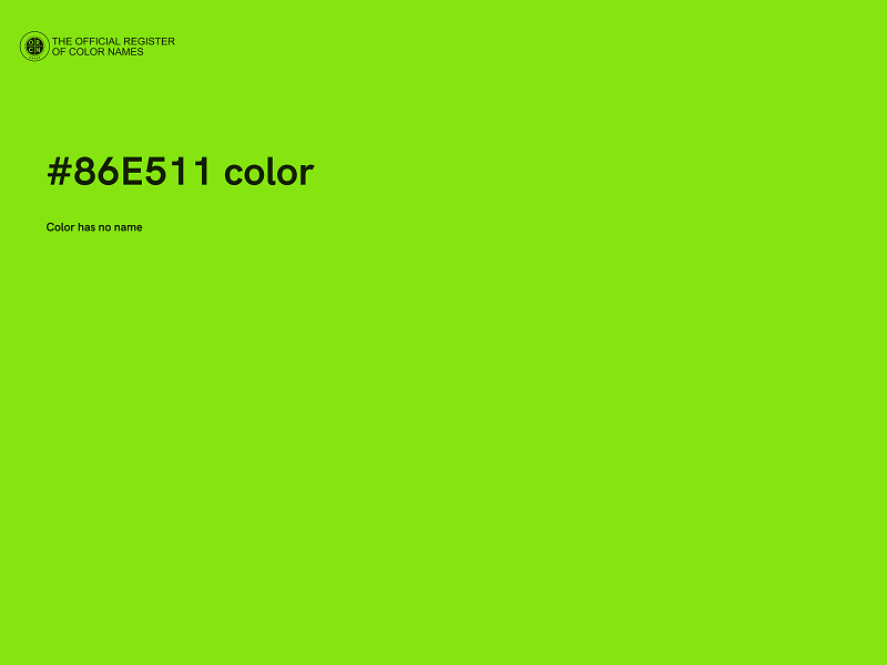 #86E511 color image