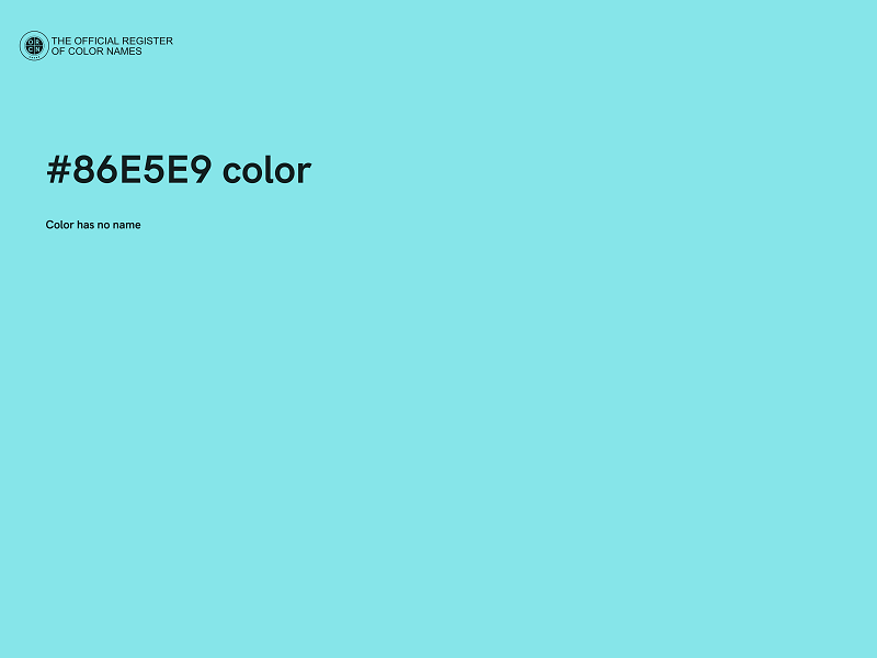 #86E5E9 color image