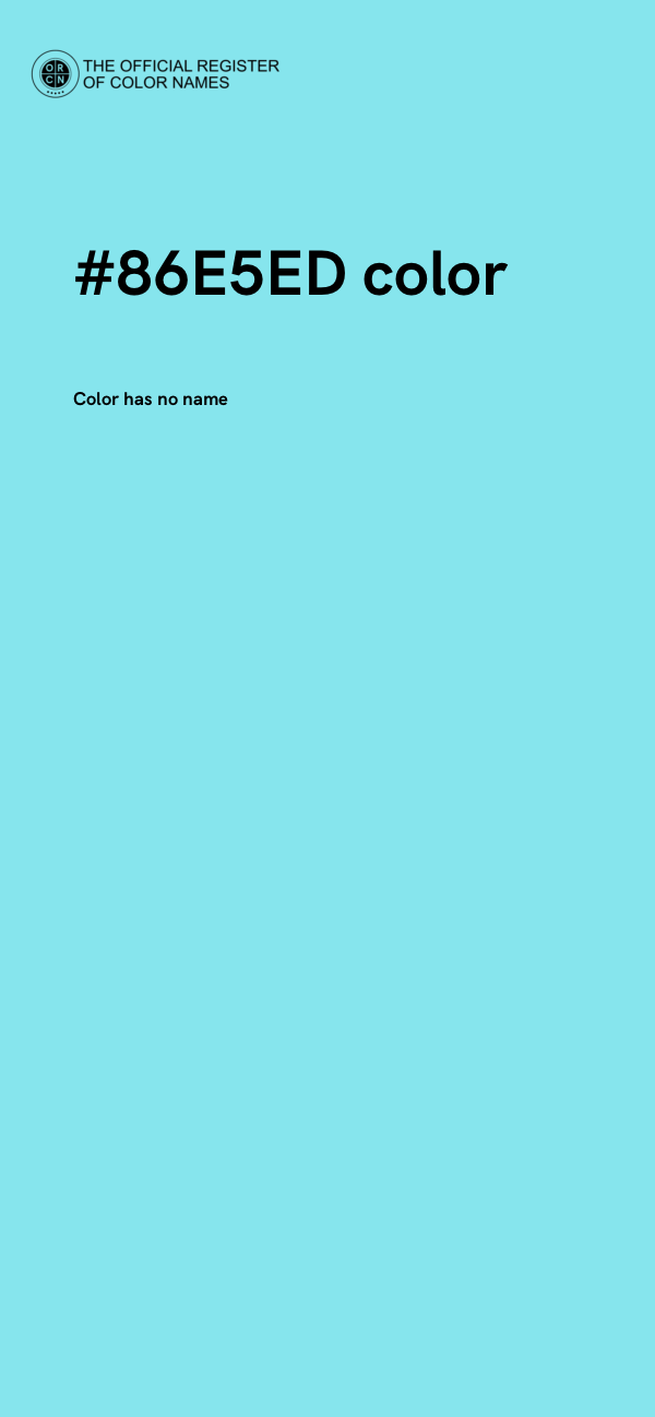#86E5ED color image
