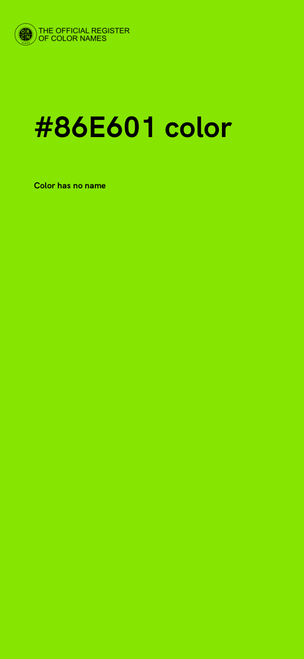 #86E601 color image