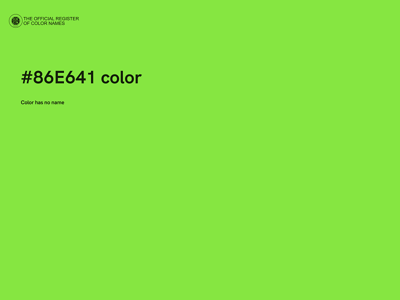 #86E641 color image