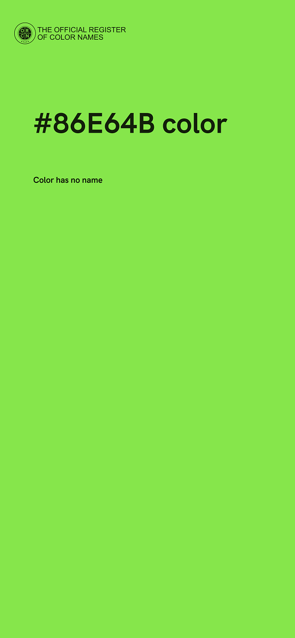 #86E64B color image