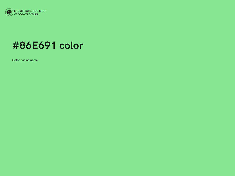 #86E691 color image