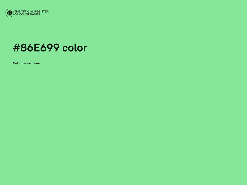 #86E699 color image