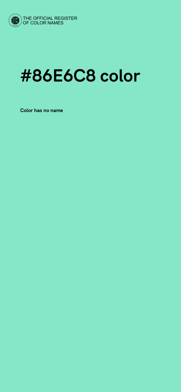 #86E6C8 color image