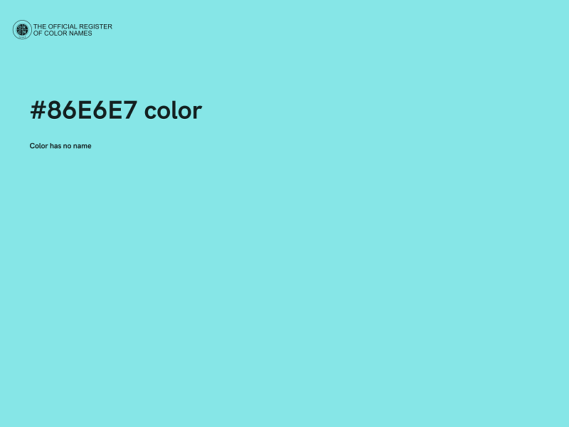#86E6E7 color image