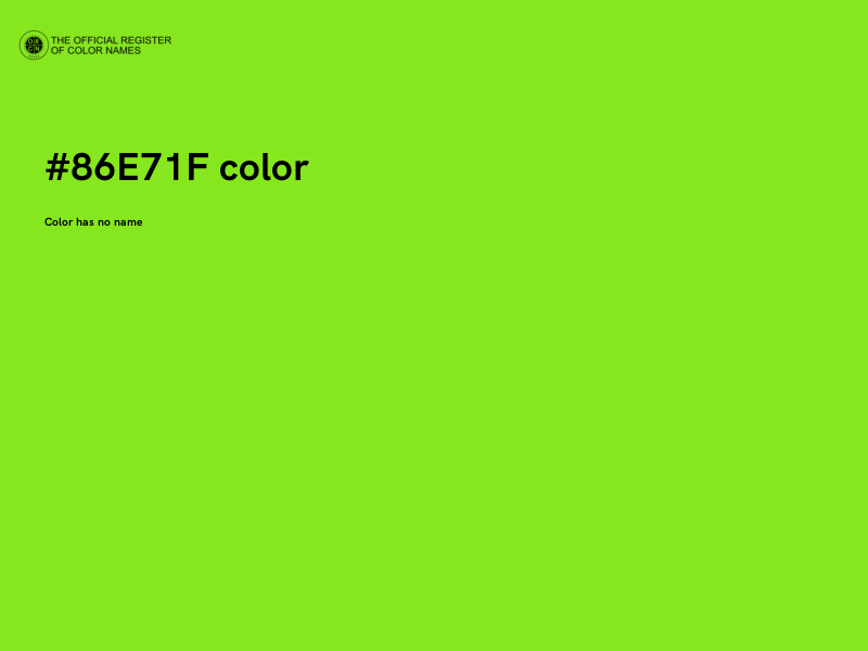 #86E71F color image