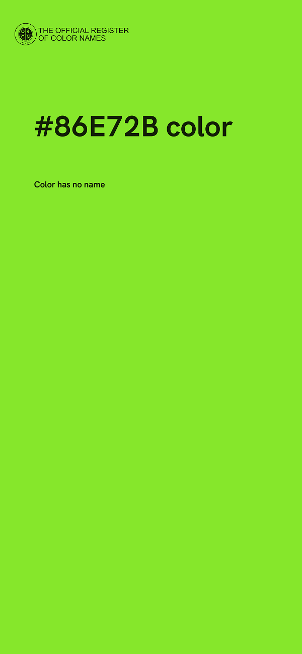 #86E72B color image