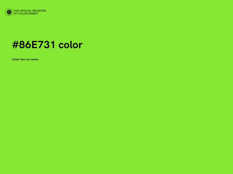 #86E731 color image