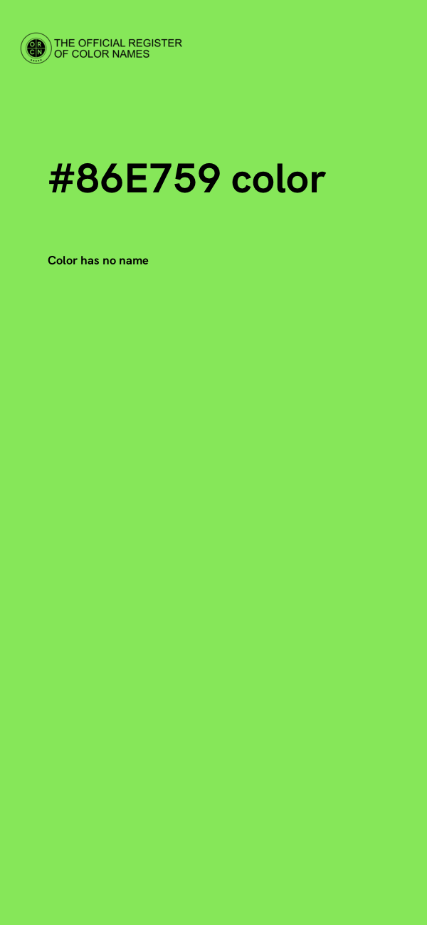 #86E759 color image