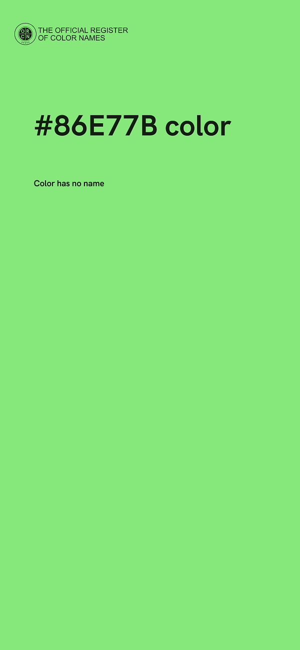 #86E77B color image