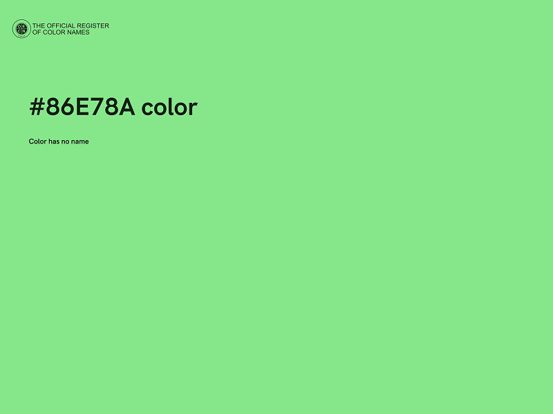 #86E78A color image