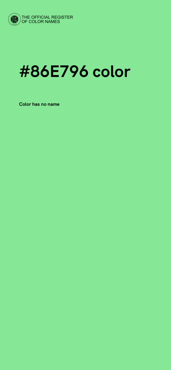 #86E796 color image