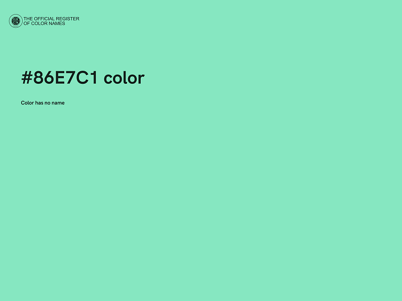 #86E7C1 color image