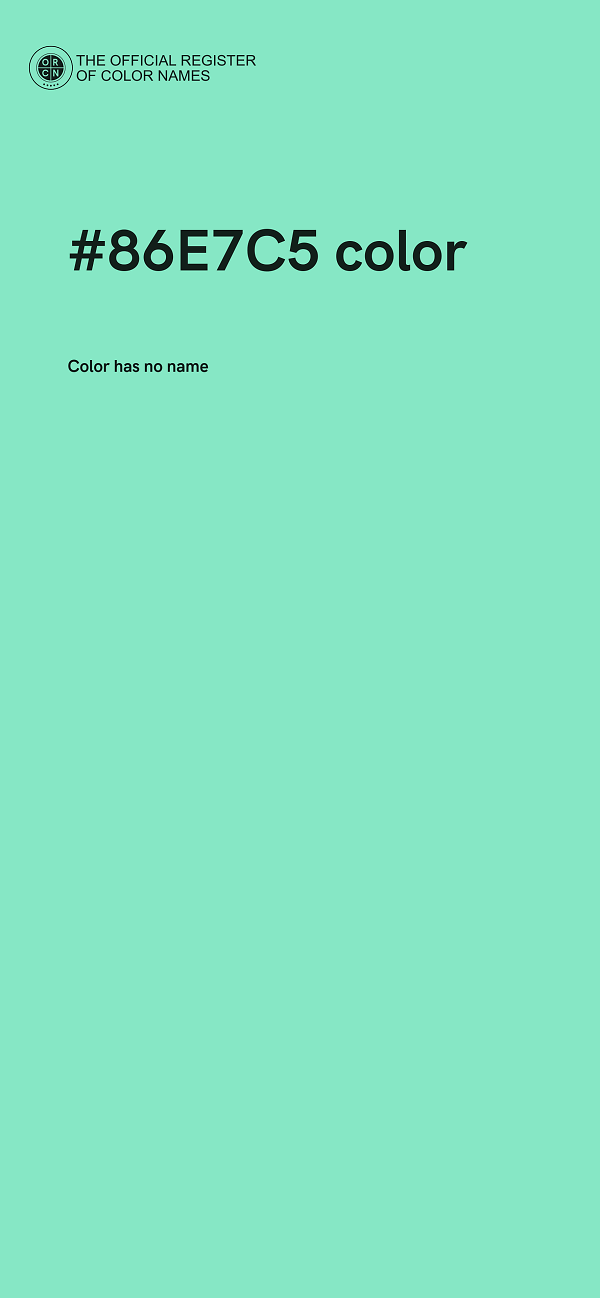 #86E7C5 color image
