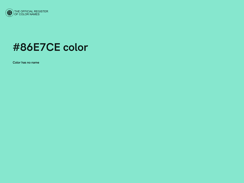 #86E7CE color image