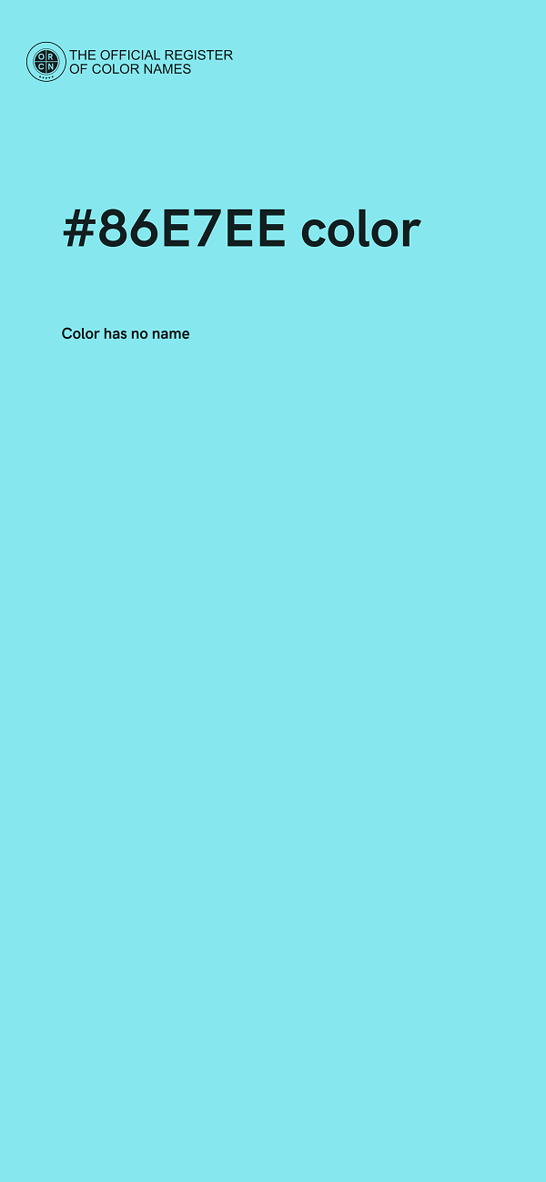 #86E7EE color image