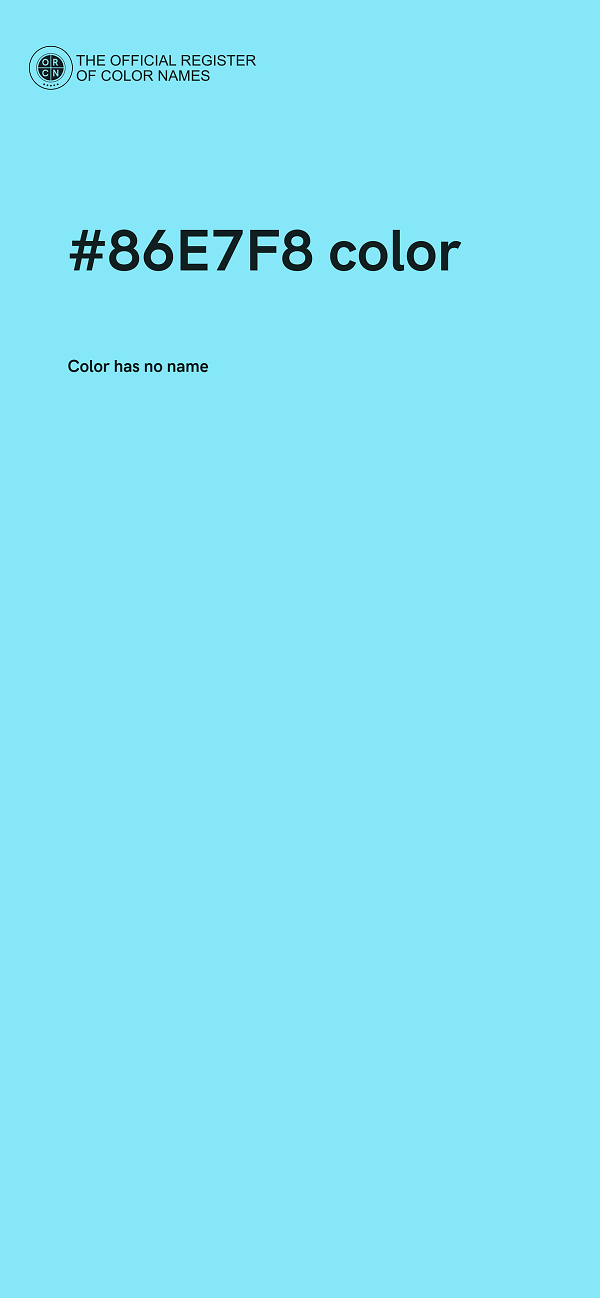 #86E7F8 color image