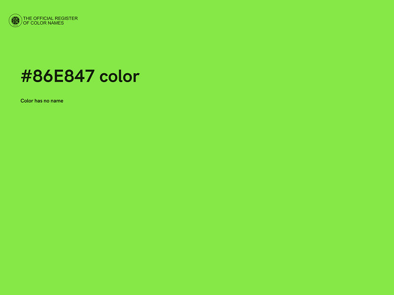 #86E847 color image