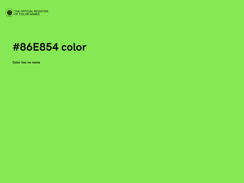 #86E854 color image