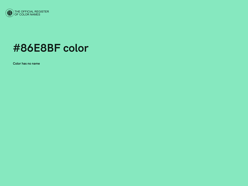 #86E8BF color image