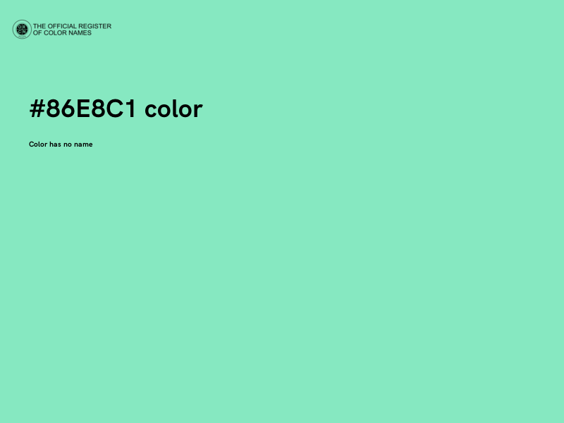 #86E8C1 color image