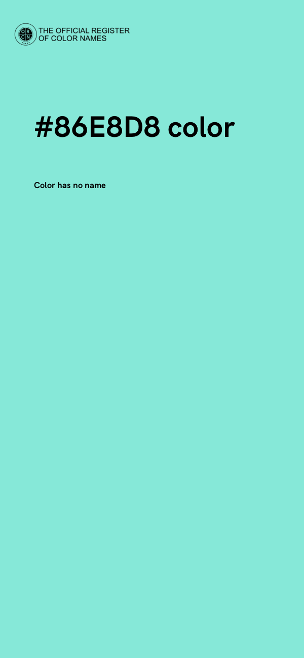 #86E8D8 color image