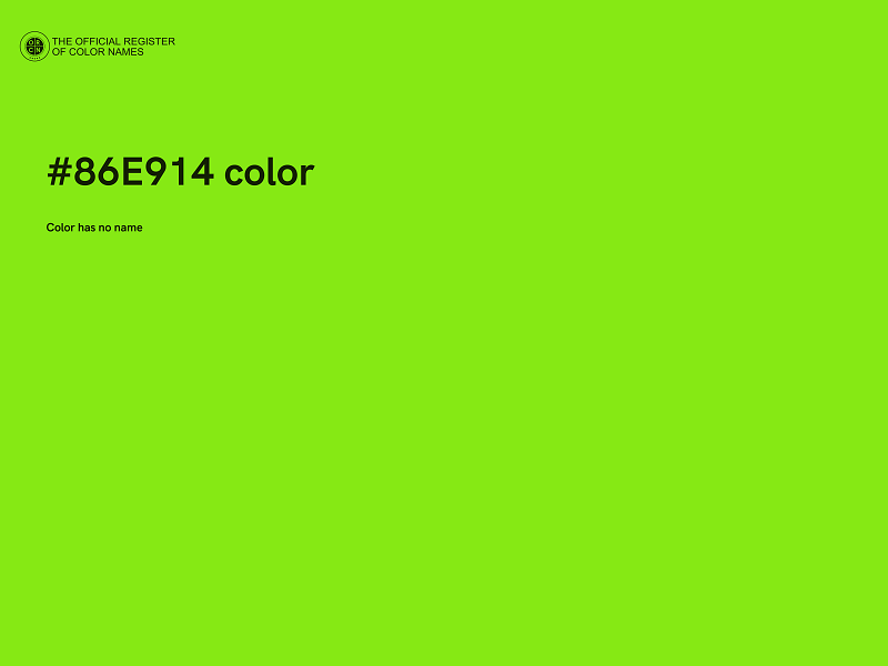 #86E914 color image