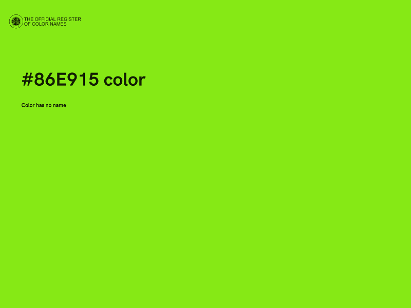 #86E915 color image