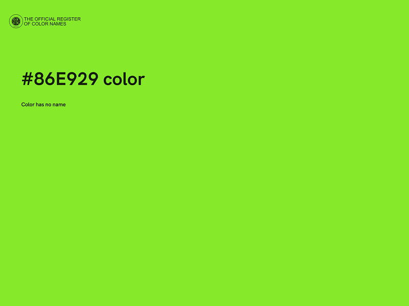 #86E929 color image