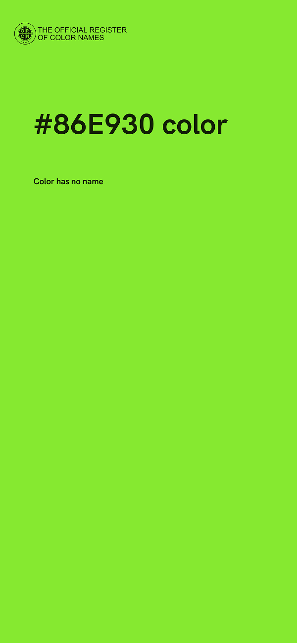 #86E930 color image